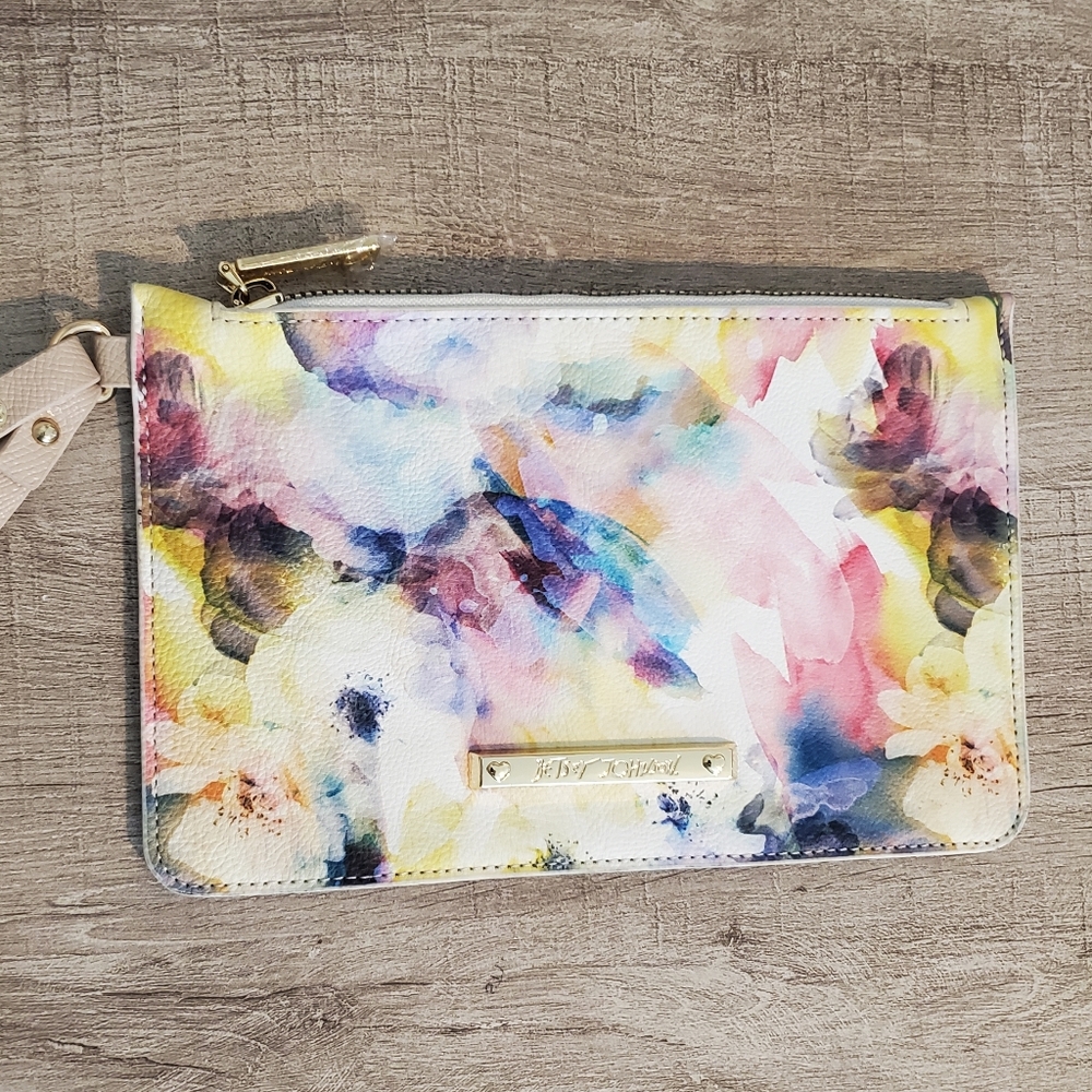 BETSEY JOHNSON Multicolor Floral Wristlet